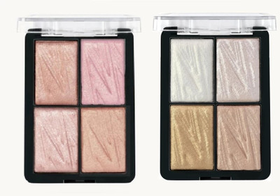 HUZURLU High Definition Highlighter Palette | Highly-Pigmented Powder Highlighter(multi color)