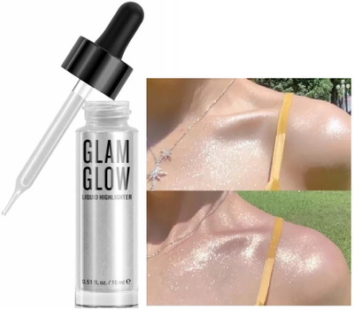 Yuency Illuminator Liquid Pearl 3D Facial Highlighter Water & Smudge-Proof  Highlighter(SILVER)