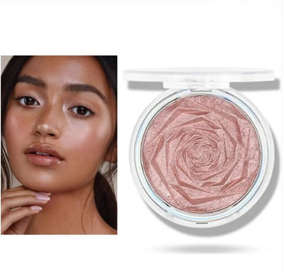 AEPRUY Long-lasting Highlighter Powder Glitter Palette Makeup Glow  Highlighter(ROSE GOLD)