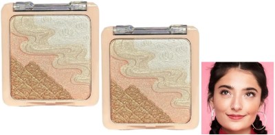 Emijun Glow 4 in 1 Blush Bronzer Highlighter Palette Highlighter COMBO Highlighter(MULTI COLOR)