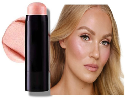 manasona Pink Face Highlighter Long Lasting Waterproof highlighter in makeup  Highlighter(Pink)