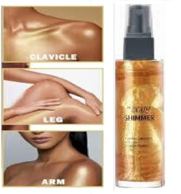 Luipui Smooth Body Moisturizing Glitter Body Spray Highlighter(GOLDEN)