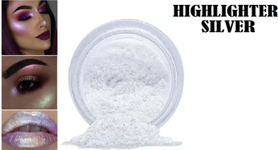 JANOST Highly Pigmented, Face & Body Best Shimmer Finish Silver Highlighter Powder Highlighter(Silver)