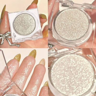 GABBU Long Lasting, Smudge Proof Silver Metallic Eyeshadow for Smoky Eye Look1 3.8 g(Silver)