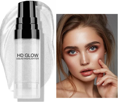 nuvya Liquid Highlighter – HD Finish, Silver, 15ml, Smudge-Proof & Skin-Friendly Highlighter(Silver)