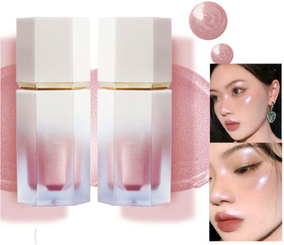 tanvi27 Shimmer Glow Strobing Liquid Illuminator for Face Contour Combo Highlighter(Baby Pink)