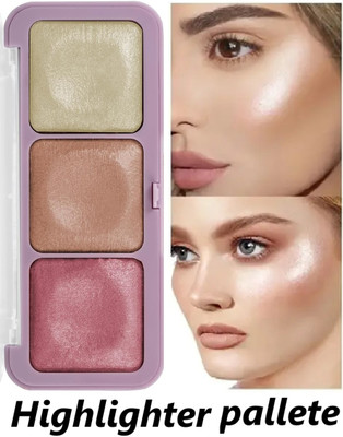 DARVING 3 in 1 Highlighter Makeup Powder & Colors Blush  Highlighter(multi color)