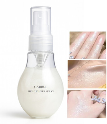 GABBU Korean Illuminating Bronzing Spray, Face & Body Highlighting Spray Highlighter(silver)