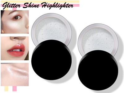 AFARAXIA Highly Pigmented, Easy-To-Blend waterproof highlighter powder Highlighter(Silver)