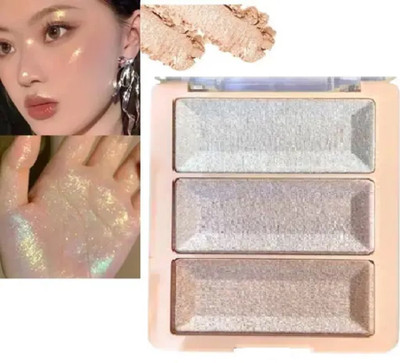 AFARAXIA NEW Highly-Pigmented Powder Highlighter with Luminous Finish Highlighter(multicolour)