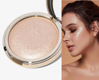 tanvi27 New Multi Pupose Eye, Face & Body Backed Highlighter & Blusher Palette Highlighter(Light Gold)