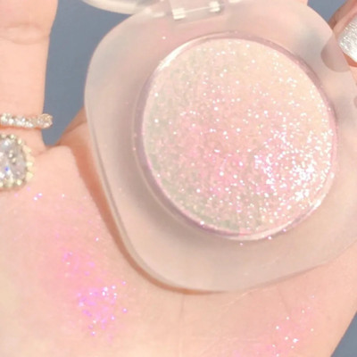 HUZURLU New Color shift makuep highlighter face for shiny pink makueup look Highlighter(silver to pink)