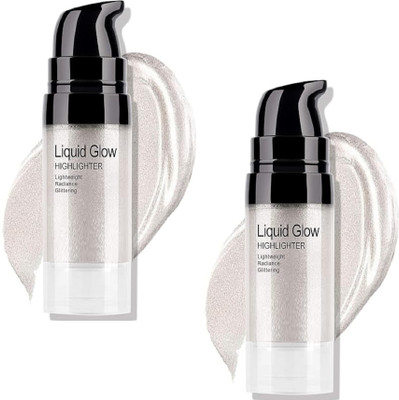 Emijun Long Lasting Makeup Liquid Shimmer Glow Highlighter COMBO Highlighter(silver)