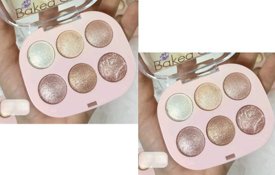EVERERIN Ultra Glow Powder Highlighter Illuminating & Glitter Highlighter Dewy Finish Highlighter(multicolor)
