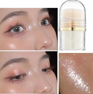 GFSU - GO FOR SOMETHING UNIQUE Waterproof HD Shining 3 In 1 Loose Powder Shimmer Highlighter For Cheeks & Eyes Highlighter(Silver)