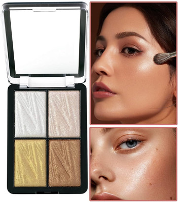 DARVING Shimmer Shining Brick Highlighter 4 Shade In 1 Highlighter(MULTI COLOR)