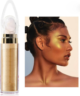 HUZURLU Sheer Highlighter Powder Stick Shade 101  Highlighter(GLOW GOLD)