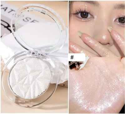 FLORERO Shimmery White Highlighter Palette Highlighter(WHITE)
