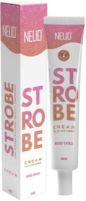 NEUD Strobe Cream Rose Gold with Cocoa Butter & Hyaluronic Acid, All-in-One 50g Highlighter(Rose Gold)