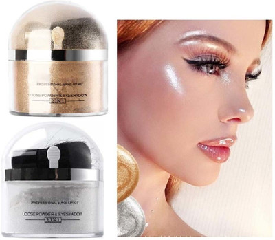 Latixmat NEW 3D Shimmery Shiny Silver & Gold Highlight For Professional Look Highlighter(MULTI COLOR)
