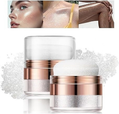 MYEONG Korean Makeup Multi Use Diamond Body Glitter Highlighter Powder Shimmer(Silver)
