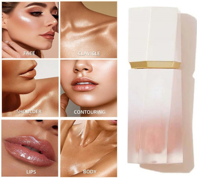 CATERINACHIARA Smooth Shimmer Waterproof Longlasting Face Illuminator Highlighter Makeup Highlighter(copper rose)
