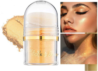 THTC Powder Highlighter Gold Glowing Shade Highlighter(Gold)