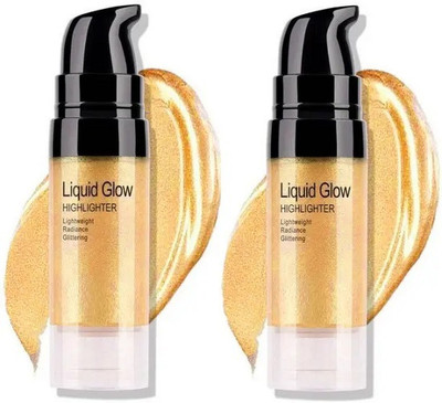 REIMICHI Combo Lightweight Ultra Blendable Silky Liquid Highlighter For Makeup Highlighter(Gold)