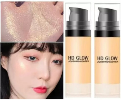 AFARAXIA Highlighter Liquid Glow for Skin Radiance, Face Serum for Long Lasting Glow Highlighter(Gold)