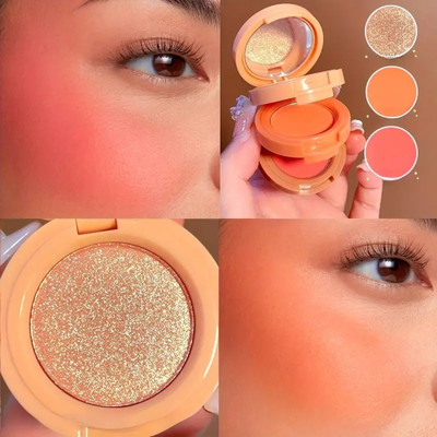 MYEONG 3 in 1 Eye Shadow, Highlighter and Blush Palette Pearly Shiny Face Makeup Kit 4.8 g(Multi Shade)
