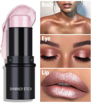 Emijun Pink Face Makeup Shimmer Illumination Glow Highlight  Highlighter(Pink)