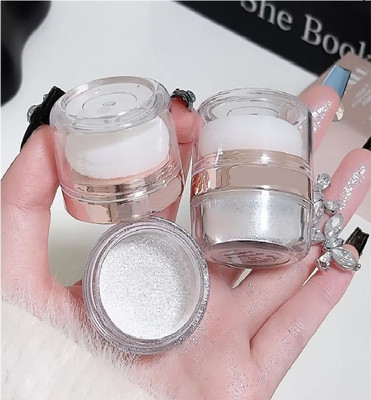 luzimaisa Korean Highlighter Powder - Multi-Use Face, Eye & Body Pearl White Highlighter(sliver)