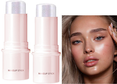 ADJD Combo Face Highlighter Stick for Cheeks Eyes and Lips Highlighter Stick White Highlighter(white)