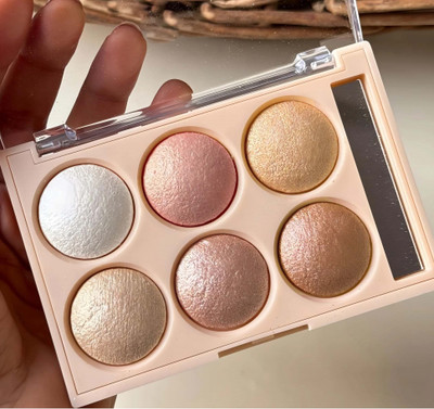 EVERERIN Highlighter Shimmer & Blusher Palette for Face Makeup Highlighter(MULTISHADES)