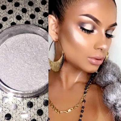 Emijun SILVER SHIMMER POWDER BEST QUALITY SHIMMER FINISH HIGHLIGHTER POWDER Highlighter(SILVER)