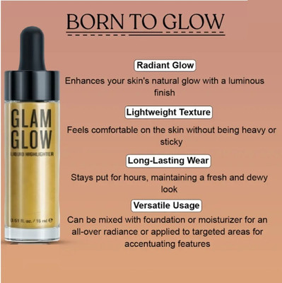 DARVING Professional Shimmer Finish Gold Highlighter liquid  Highlighter(GOLD)