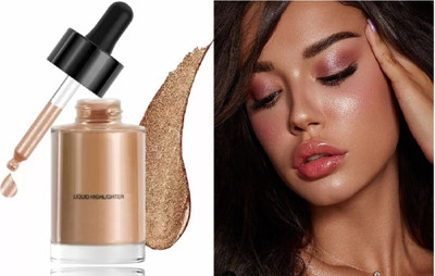 AFARAXIA New lightweight & Long Lasting Highly-Pigmented liquid  Highlighter(Rose gold)