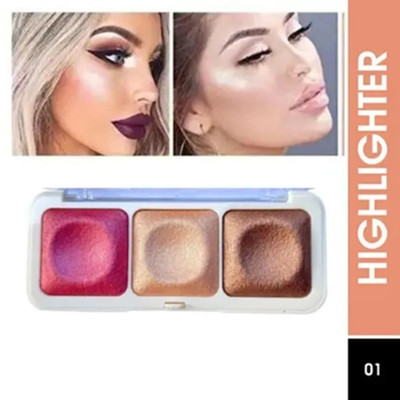 DARYUE Super stay and long lasting 3 in 1 highlighter Highlighter(Multicolor)