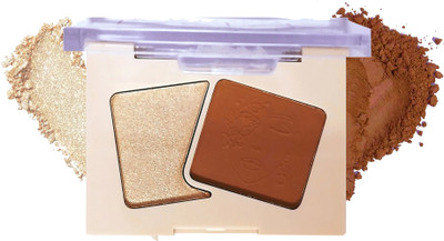 Neycare NEW 2 IN 1 ULTRA REVOLUTIONARY HIGHLIGHTER+CONTOUR PALETTE Highlighter(Nutty, Radiant Rose Gold)