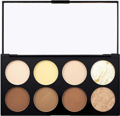 My Colors Ultra Blush Palette,Matte,Blusher Highlighter Bronzer Makeup Palette 8 Colors 03 Highlighter(MULTICOLORS 03)
