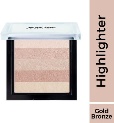 NYKAA Glow Goals Shimmer Brick Highlighter Palette Good Old Gold(7.5g) Highlighter(Gold Bronze)