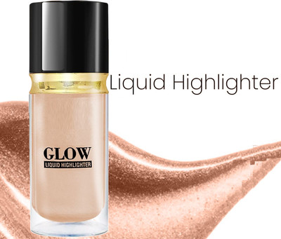 Sheny Glow Liquid Highlighter - Brightening Liquid, natural look Highlighter(Metalic Gold)