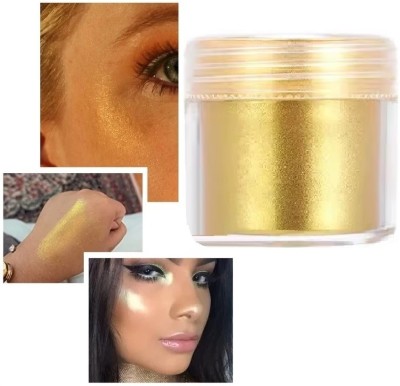 Arcanuy Golden Dust Shimmery Shiny Face Makeup Powdery  Highlighter(golden)