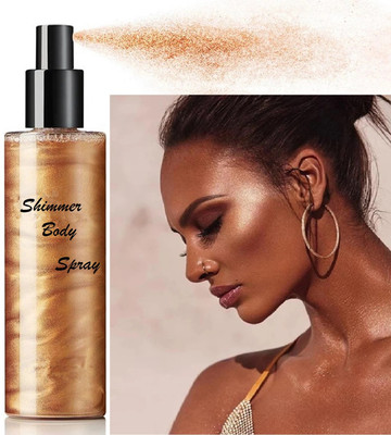 luzimaisa Face Highlighter Shimmer Finishing Spray For Face & Body  Highlighter(Rose Gold)
