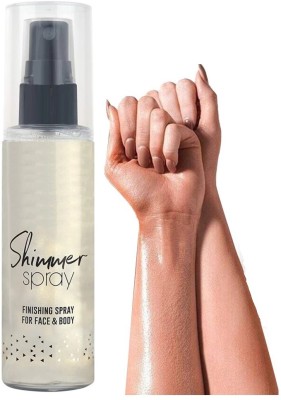 YAWI Smooth Easy To Use Highlighter Shimmer Glow Body Bronzer Silver Cream Spray Highlighter(SILVER)