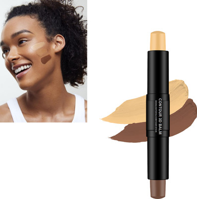 Sheny Hd Matte Full- Coverage Concealer And Contour Stick Concealer Highlighter(Multicolor)