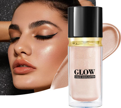Sheny ALL SOFT SKIN FOR LIQUID HIGHLIGHTER, SHIMMER LOOK (PACK OF-1) 10 ML Highlighter(Metalic Gold)