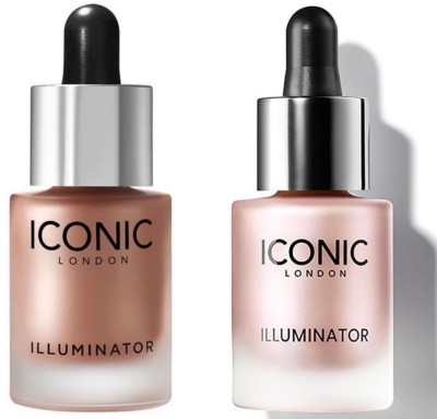 Bingeable London Iconic illuminator liquid highlighter for face glow And Body Highlighter(GLOW (Terracotta Bronze) + SHINE (Pink Pearl))