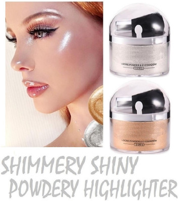 YAWI Professional 3D Shimmery Shiny Gold And Silver Highlight For Look Highlighter(SILVER, GOLD)