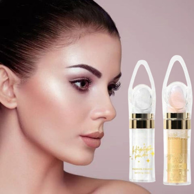 BLUST&FAMME Makeup face Golden and silver stick highlighter pack of 2 Highlighter(Multicolor)